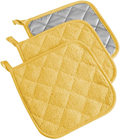 DII Basic Terry Collection Quilted 100% Cotton, Pan Handle, Nautical Blue