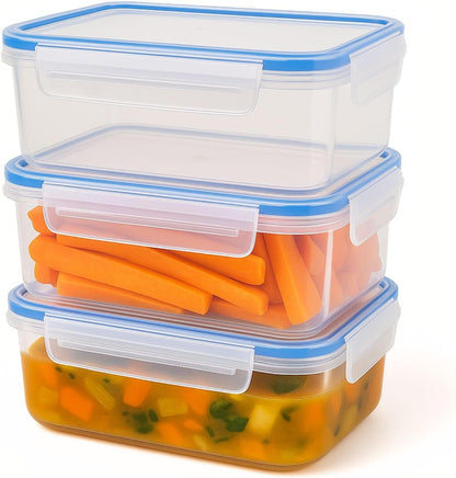 Tribello 250 oz Extra Large Airtight Food Storage Containers with SnapTight Lids – Clear, Stackable, BPA-Free Meal Prep Containers for Kitchen, Freezer & Pantry Storage