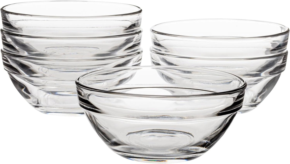 Vikko Small Glass Bowls,3.5 Inch Mise En Place Bowls, Set of 6 Glass Pinch Bowl, Prep Dish For Cooking, Sauce Bowl, Snack, Dessert & Dip