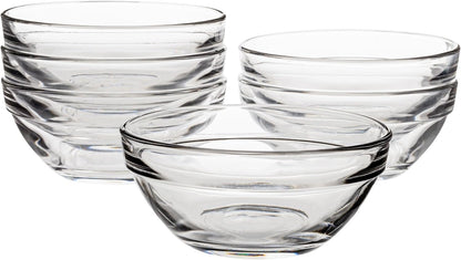 Vikko Small Glass Bowls,3.5 Inch Mise En Place Bowls, Set of 6 Glass Pinch Bowl, Prep Dish For Cooking, Sauce Bowl, Snack, Dessert & Dip