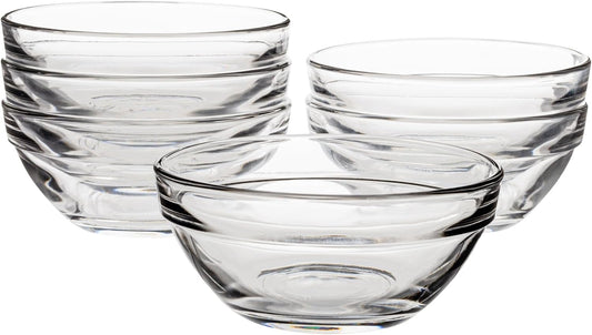 Vikko Small Glass Bowls,3.5 Inch Mise En Place Bowls, Set of 6 Glass Pinch Bowl, Prep Dish For Cooking, Sauce Bowl, Snack, Dessert & Dip