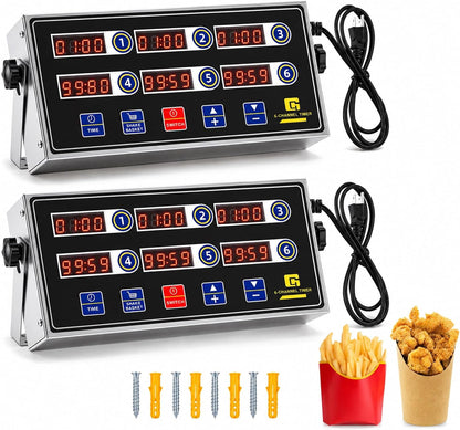Relaxweex Commercial Digital Kitchen Timer for Cooking, 8 Channel