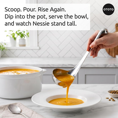 OTOTO The Original Nessie Ladle - Soup Ladle, Cute Gifts, Funny Kitchen Gadgets, Loch Ness design, Cooking Gifts for Mom - Cute and Practical Kitchen Utensils - Unique Gifts for Women