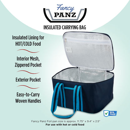 Fancy Panz Insulated Casserole Carrier Bag - Pink Thermal Food Transport Bag for Hot & Cold Dishes - Holds 2 Portable Insulated Bag for Potlucks, Parties, Tailgates & Entertaining