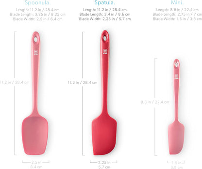 DI ORO Large Silicone Spatula - 600F Heat Resistant, Black
