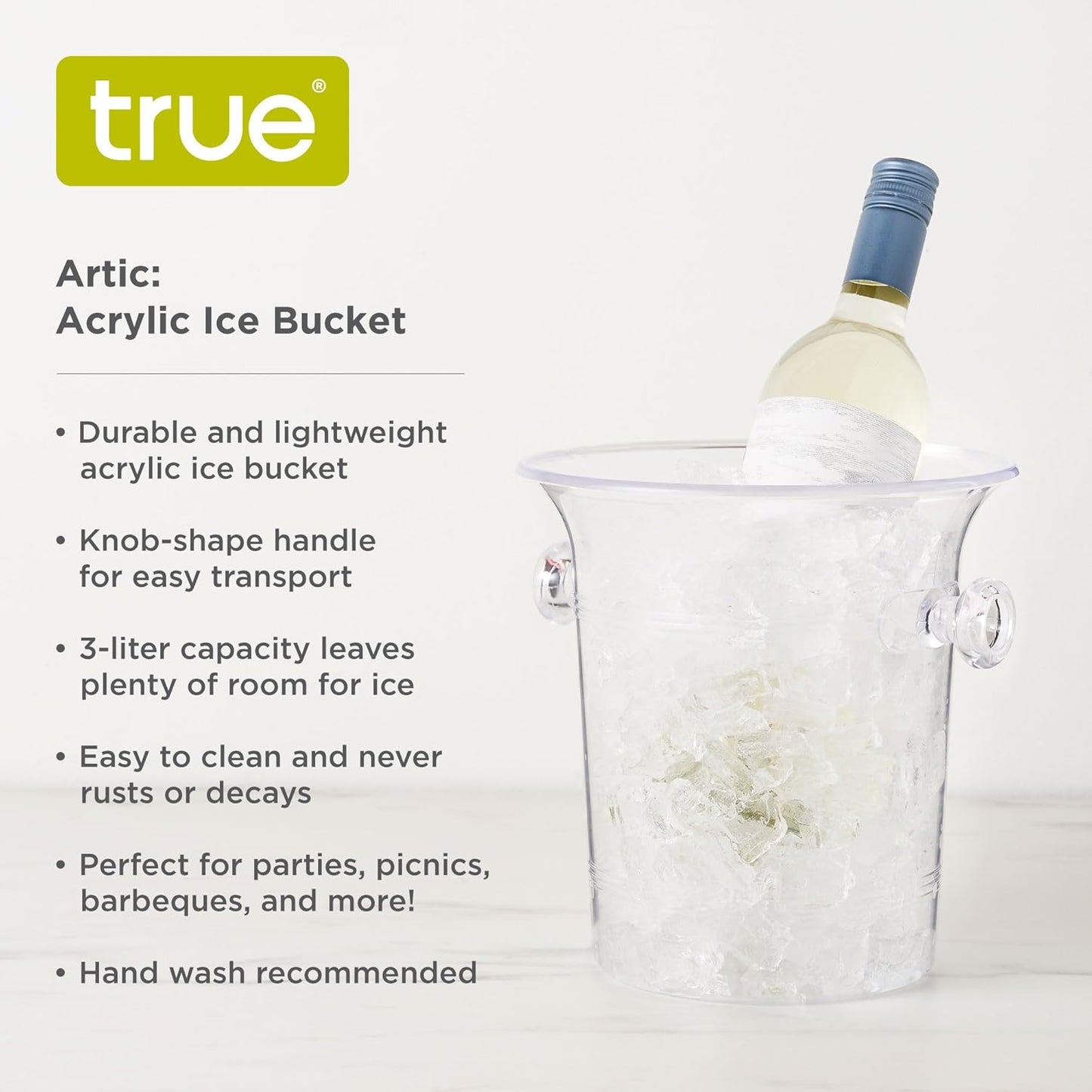 True Galvanized Tub, Large Ice Buckets for Parties, Beverage Cooler for Beer, Wine, Soda, Bottled Water, Rustic Beverage Tub, Drink Bucket for Indoor & Outdoor Party, 6.3 Gal (23.8 Liters), Set of 1