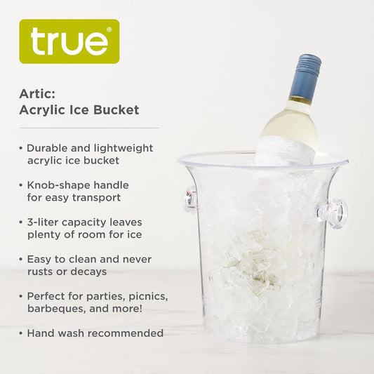 True Galvanized Tub, Large Ice Buckets for Parties, Beverage Cooler for Beer, Wine, Soda, Bottled Water, Rustic Beverage Tub, Drink Bucket for Indoor & Outdoor Party, 6.3 Gal (23.8 Liters), Set of 1