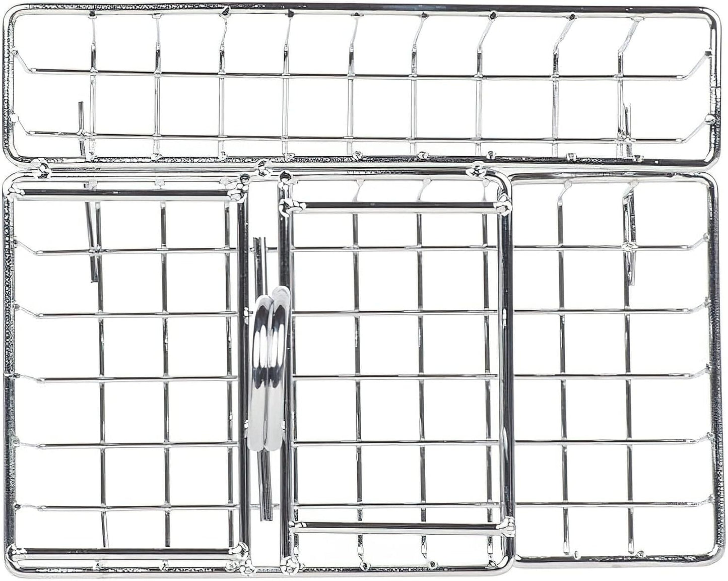 GET Modern Chrome Metal Four Compartment Condiment Caddy Table Caddies Collection