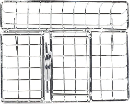 GET Modern Chrome Metal Four Compartment Condiment Caddy Table Caddies Collection