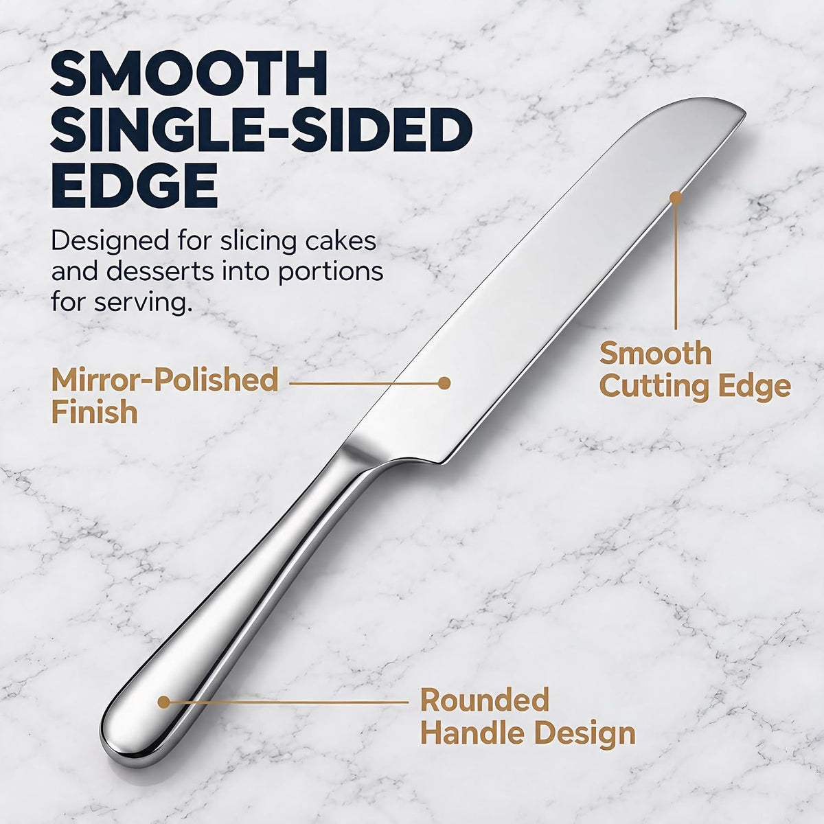 2-Piece Cake Knife and Server Set with Serrated-Edge Server