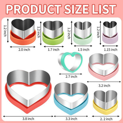 laxizar 10 Pcs Round Cookie Cutters Set Stainless Steel Biscuit Cutter
