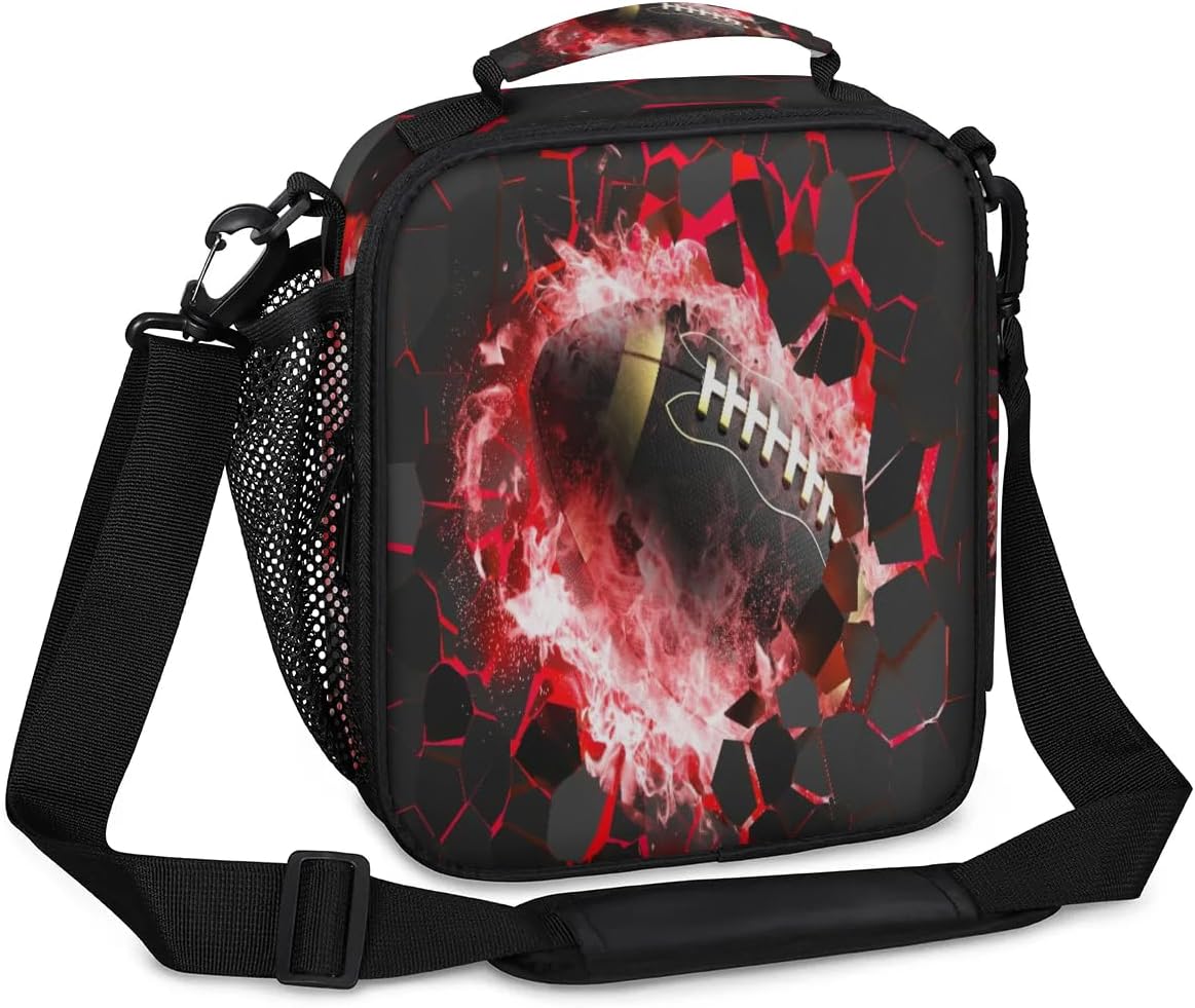Insulated Lunch Box for Girls Kids Axolotl Lunch Bags Reusable Portable Lunchbox with Adjustable Shoulder Strap and Water Bottle Holder for Work School Travel