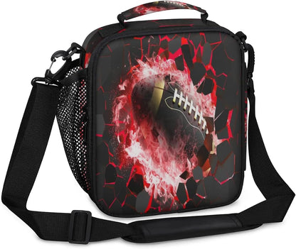 Insulated Lunch Box for Girls Kids Axolotl Lunch Bags Reusable Portable Lunchbox with Adjustable Shoulder Strap and Water Bottle Holder for Work School Travel