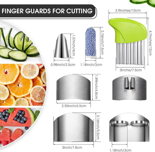 Raiten 9 Pcs Finger Guard Set for Cutting Finger Protector for Cutting Food