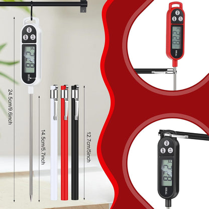 Copkim Food Thermometer Instant Read Probe BBQ,Red