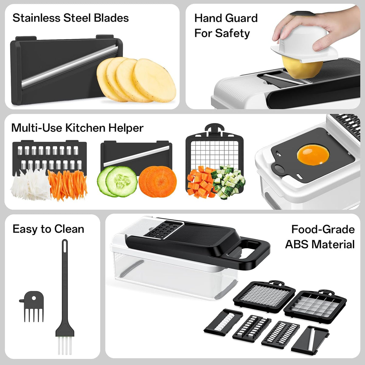 HomeHacks Veggie Chopper Vegetable Cutter, 12 in 1 Kitchen Gadget, Green