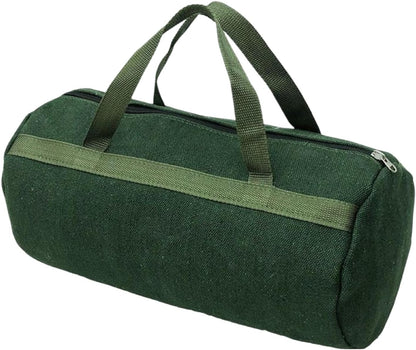 Grill Accessory Storage Bag, 24"" Extra Thick Canvas Grill Utensil Storage Bag, Double Zipper Grill Tool Storage Bag, BBQ Tool Storage Bag Carry Bag for Camping Hiking Barbecue, Dark Green