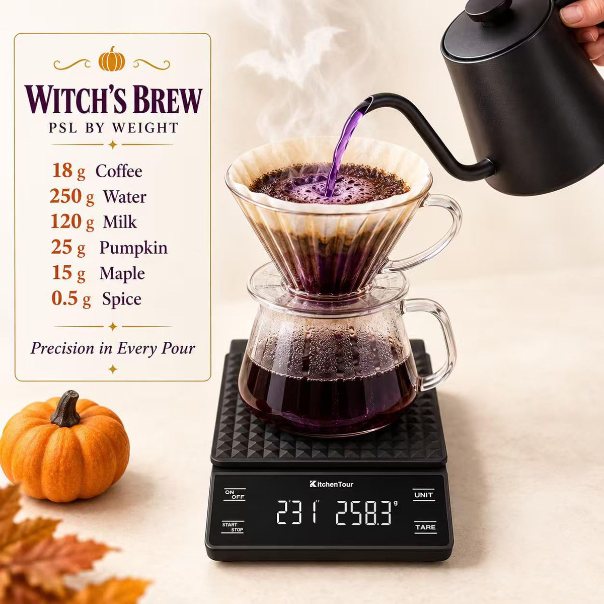 KitchenTour Coffee Scale with Timer