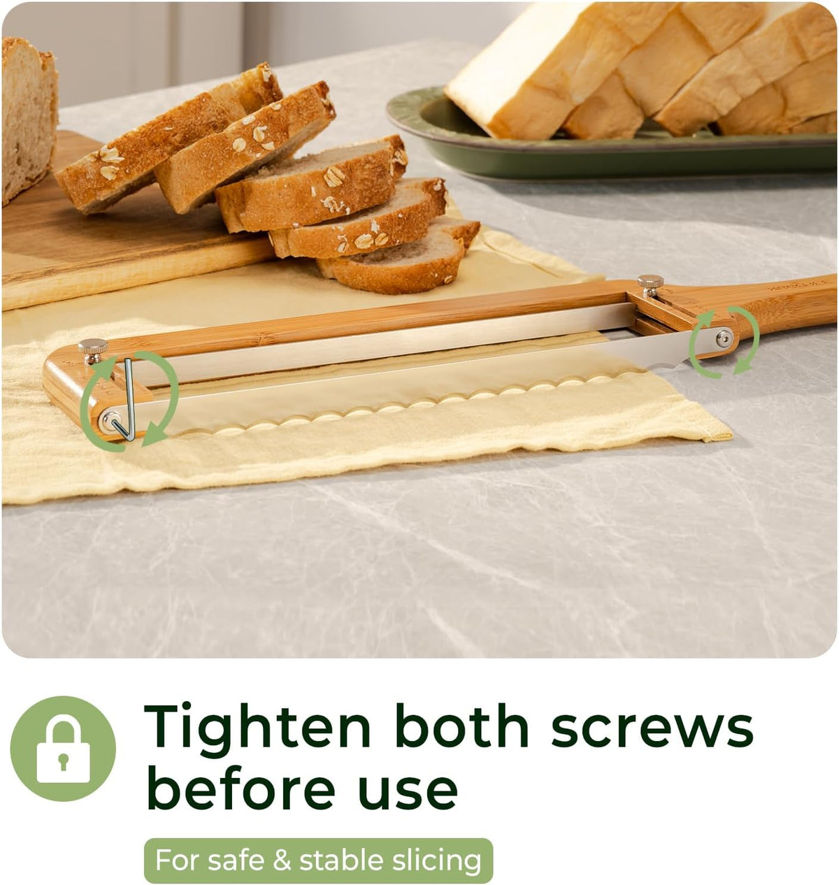 keechee Adjustable Bread Knife for Sourdough and Homemade Loaves