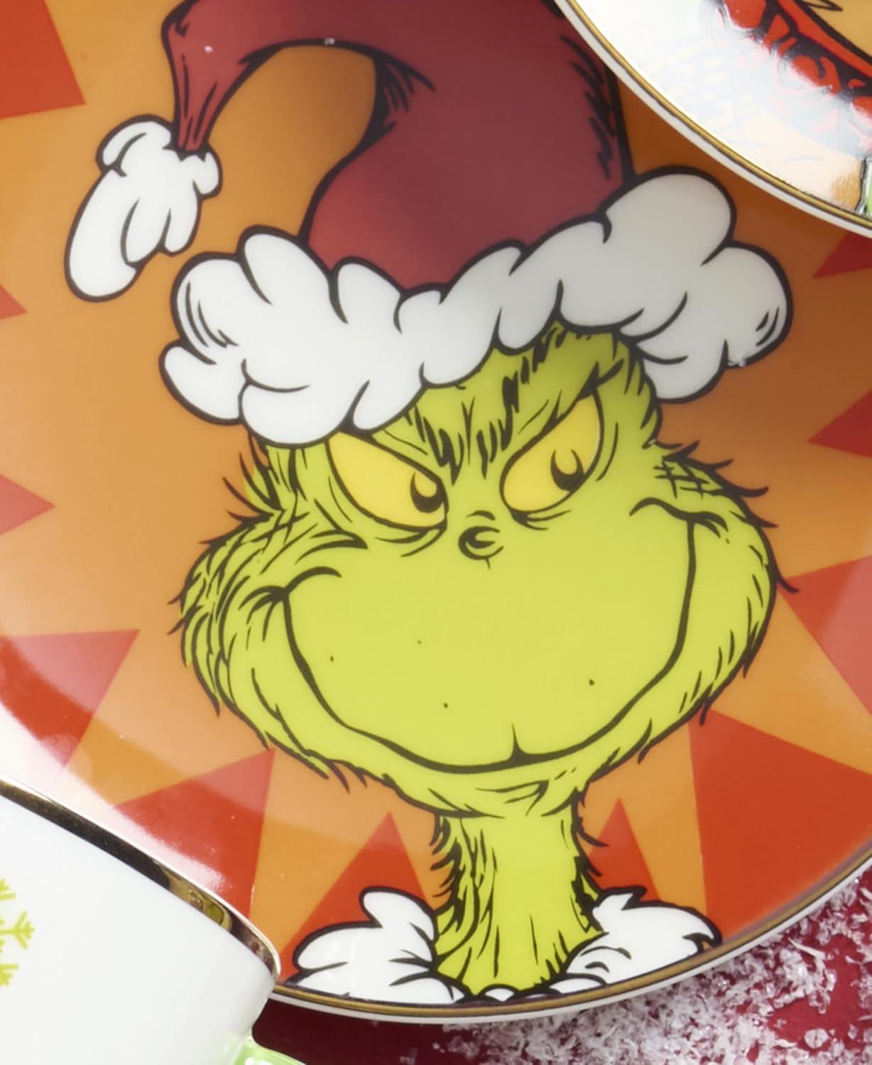 Lenox 898096 Merry Grinchmas Chip & Dip Bowl, Christmas Dishes, Festive Holiday Serveware
