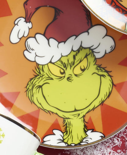 Lenox 898096 Merry Grinchmas Chip & Dip Bowl, Christmas Dishes, Festive Holiday Serveware
