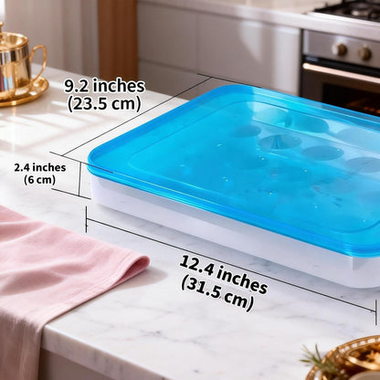77L Deviled Egg Containers with Lid, (Set of 2), Plastic Egg Holder for Refrigerator for 48 Eggs, Clear Storage Deviled Egg Carrier Tray, Fridge Stackable Countertop Portable Egg Dispenser