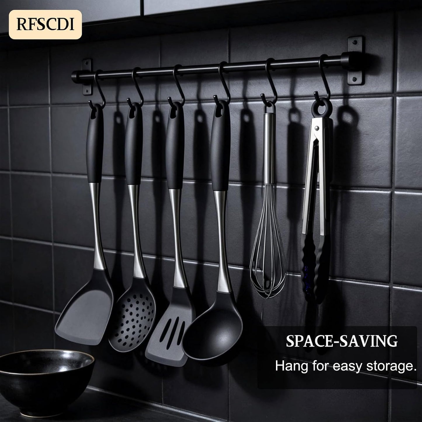 White Silicone Cooking Utensils Set-Non-Toxic, Heat Resistant, BPA Free Kitchen Utensils Set with Spatula, Spoon, Whisk & Tongs-Non-Stick& Dishwasher Safe for Nonstick Cookware