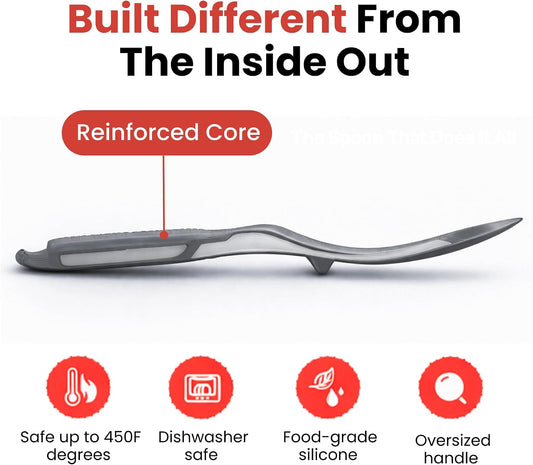 Salbree Seamless Silicone Spatula Spoon Multifunction Scoop Kitchen Spoon