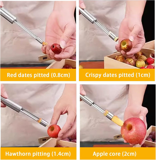 4 Pieces Multi-Function Corer and Pitter Set