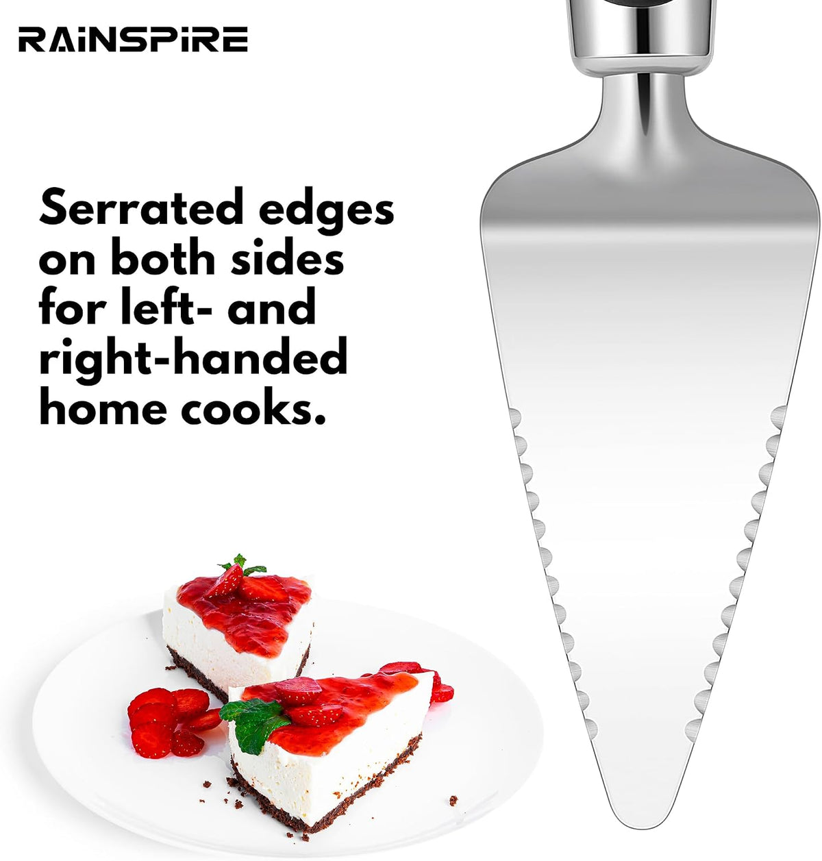 Heavy Duty Pie Server Spatula Stainless Steel Cake Cutter Thick Blade
