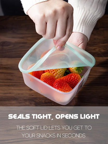 LivLab Mker 20 PCS Food Storage Containers with Lids - Reusable Meal Prep Containers Bpa-Free Freezer Lunch Boxes for Leftovers, Snack, Fruits, Salad - 10Sets | 20 fl oz | 2.5 Cups