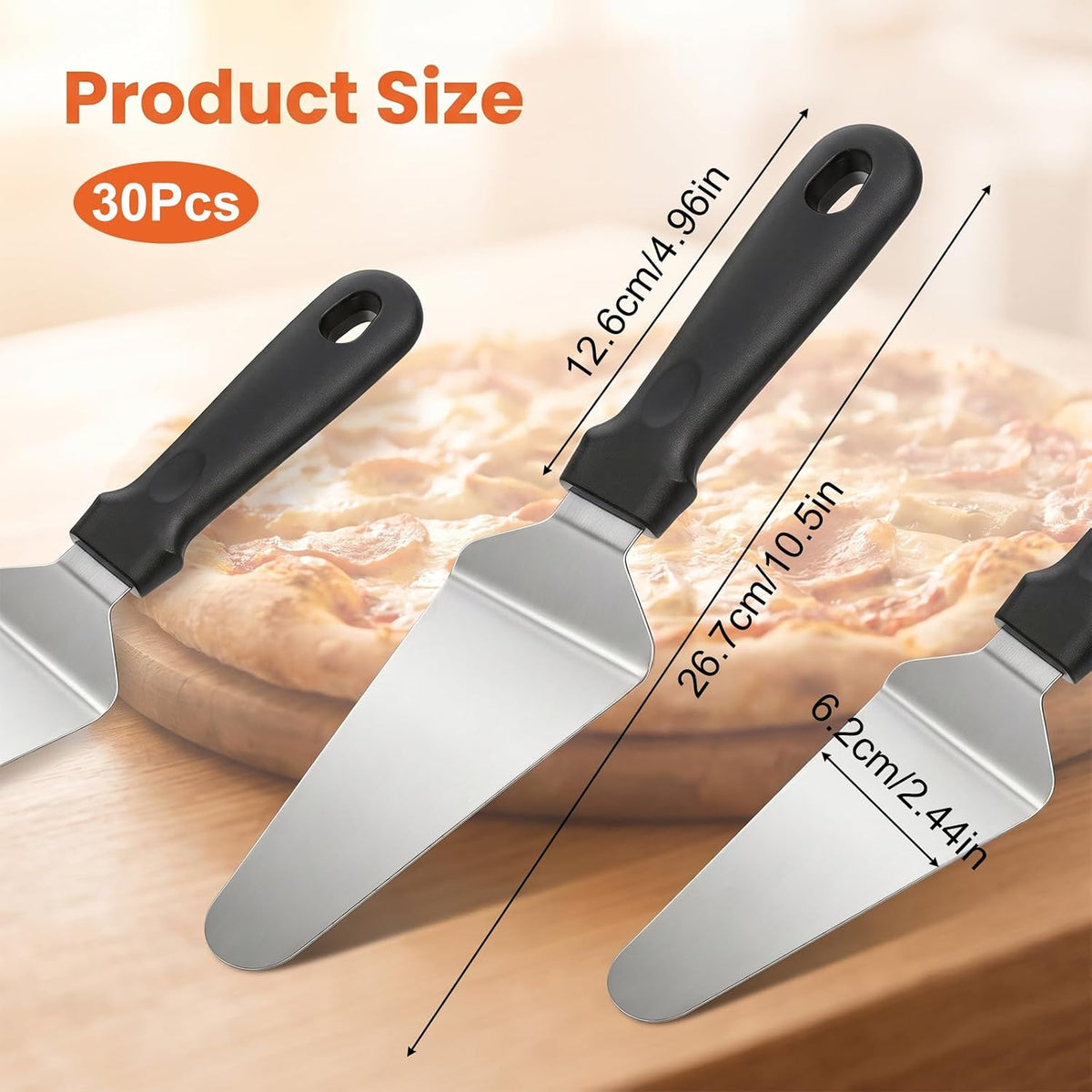 30 Pcs Pizza Spatula Bulk Stainless Steel Pie Server