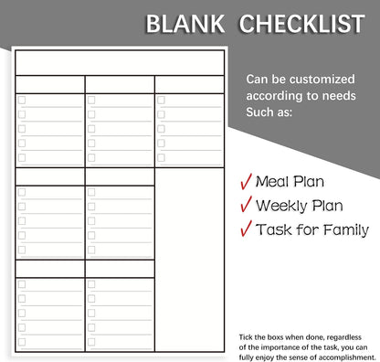 LUCYCAZ Magnetic to Do List Dry Erase Board for Fridge - Vertical Chore Board for Kids, Weekly Planning Boards for Family Chore Chart Whiteboard with 8 Markrs, 12''x17''(A3)