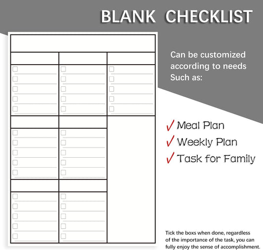 LUCYCAZ Magnetic to Do List Dry Erase Board for Fridge - Vertical Chore Board for Kids, Weekly Planning Boards for Family Chore Chart Whiteboard with 8 Markrs, 12''x17''(A3)