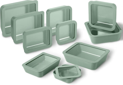 Ceramic Coated Glass Food Storage Container | No PTFE, PFOA, PFAS, and BPA | Reusable Non Toxic Meal Prep Container with Glass Lid | Easy To Store | 3 Cup Rectangle [Onyx]