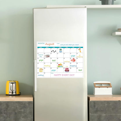 Magnetic Dry Erase Fridge Calendar - Magnetic Calendar for Refrigerator Planner, 11.4" x 14.76", Kitchen Fridge Calendars in Monthly & Weekly Set