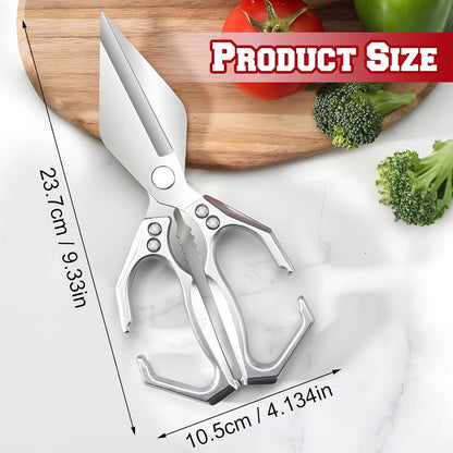 Multifunctional Heavy-Duty Kitchen Shears,oultry Scissors,Stainless Steel Heavy Duty Scissors,High-Carbon Steel Culinary Shears for Chicken,Meat, Seafood,Bone Cutting