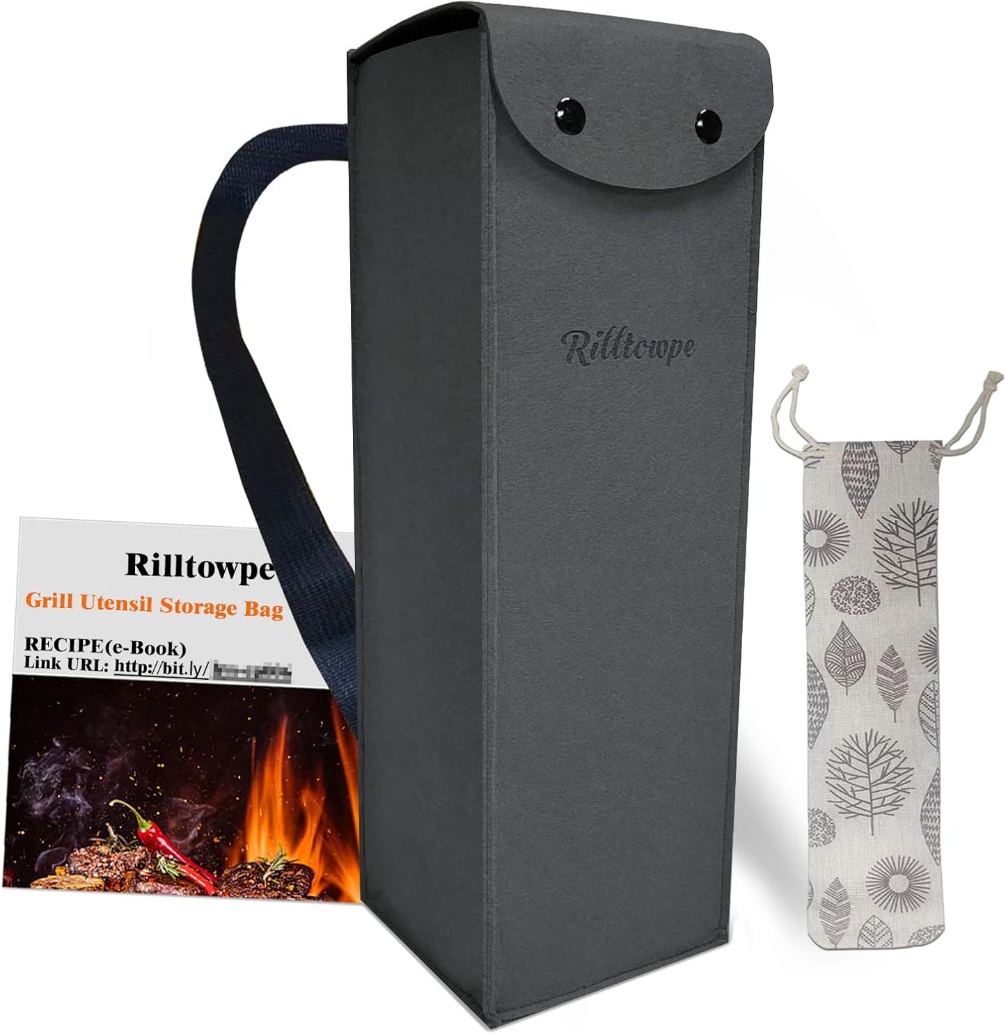 Grill tool bag，BBQ tool storage，Grilling Bags for Outdoor Grilling, Grill tool storage， BBQ tool bag， grill utensil storage,Foldable Grill Bag for Camping and Hiking BBQ.