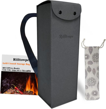 Grill tool bag，BBQ tool storage，Grilling Bags for Outdoor Grilling, Grill tool storage， BBQ tool bag， grill utensil storage,Foldable Grill Bag for Camping and Hiking BBQ.
