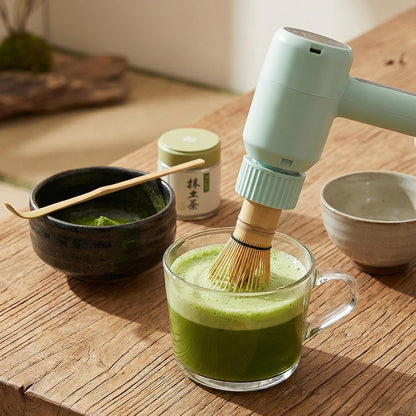 Matcha Whisk, Handcrafted Bamboo Whisk for Matcha Powder (Yellow)