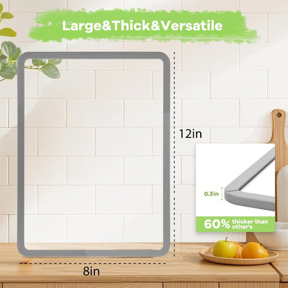 Cutting Board, Tempered Glass Cutting Board for Kitchen Counter, 2Pcs Chopping Board Set with Non-Slip Silicone Edges, Heat Resistant, Dishwasher Safe, Kitchen Decoration