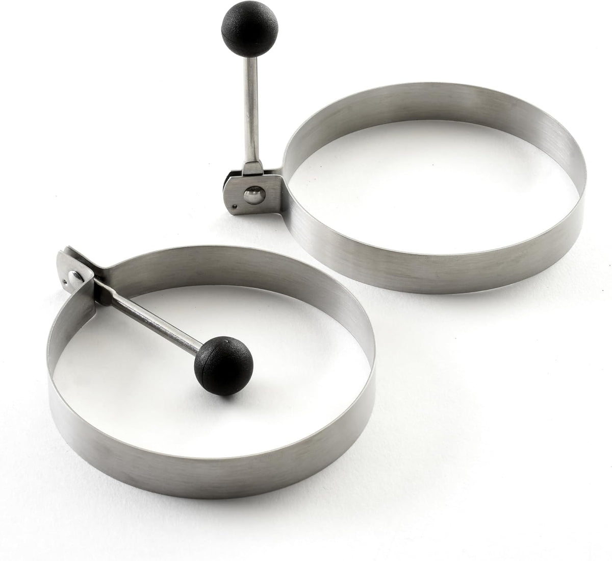 Norpro Stainless Steel Round Egg/Pancake Rings, 3.75", Silver