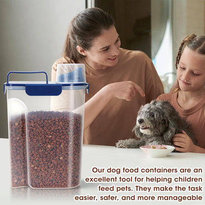 TBMax 10 Lbs Cat Dog Food Storage Container, 2026 Upgraded Large Pouring Container for Pet Food Storage, Bird Seed Dispenser, Portable Travel Kibble Holder -Dark Green