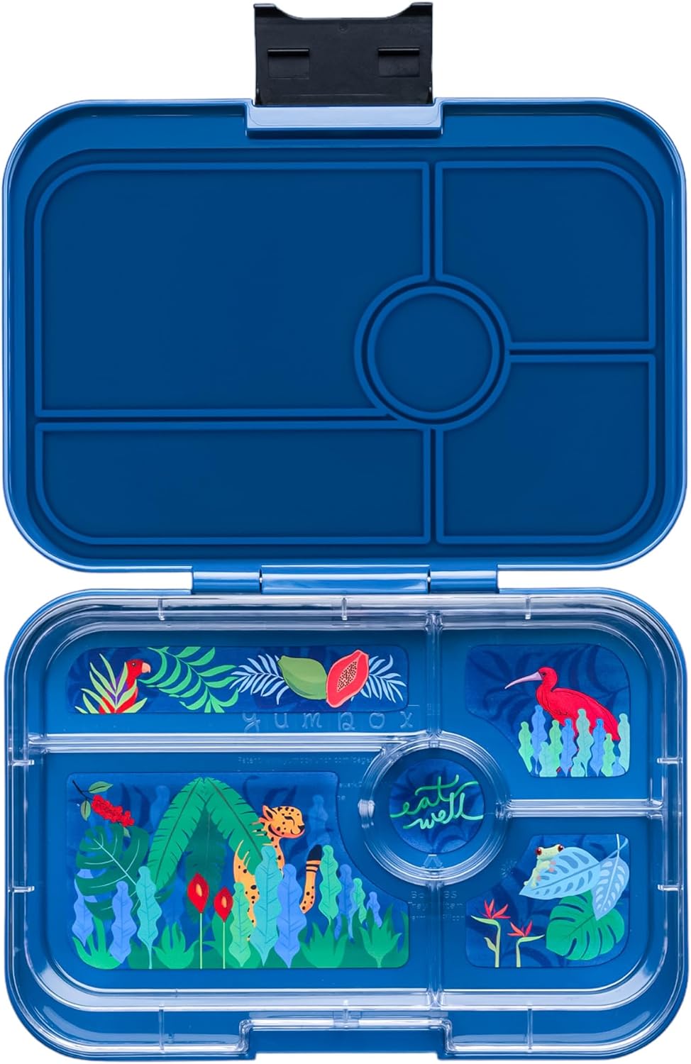Yumbox Tapas Leakproof Bento Box, 5 Compartments, Antibes Blue | Large Capacity Design | Removable Compartment Tray | Easy-Open Single Latch | Ideal for Teens & Adults | Dishwasher-Safe Tray