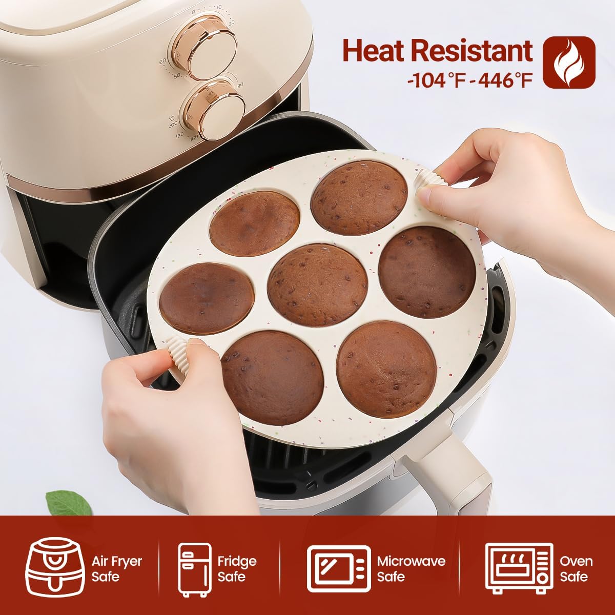 CAKETIME Silicone Mini Muffin Pan, 24 Cups Nonstick Mini Cupcake Pan for Baking Muffin, Cupcake, Egg Bites, Fat Bomb, 1 Pack Confetti