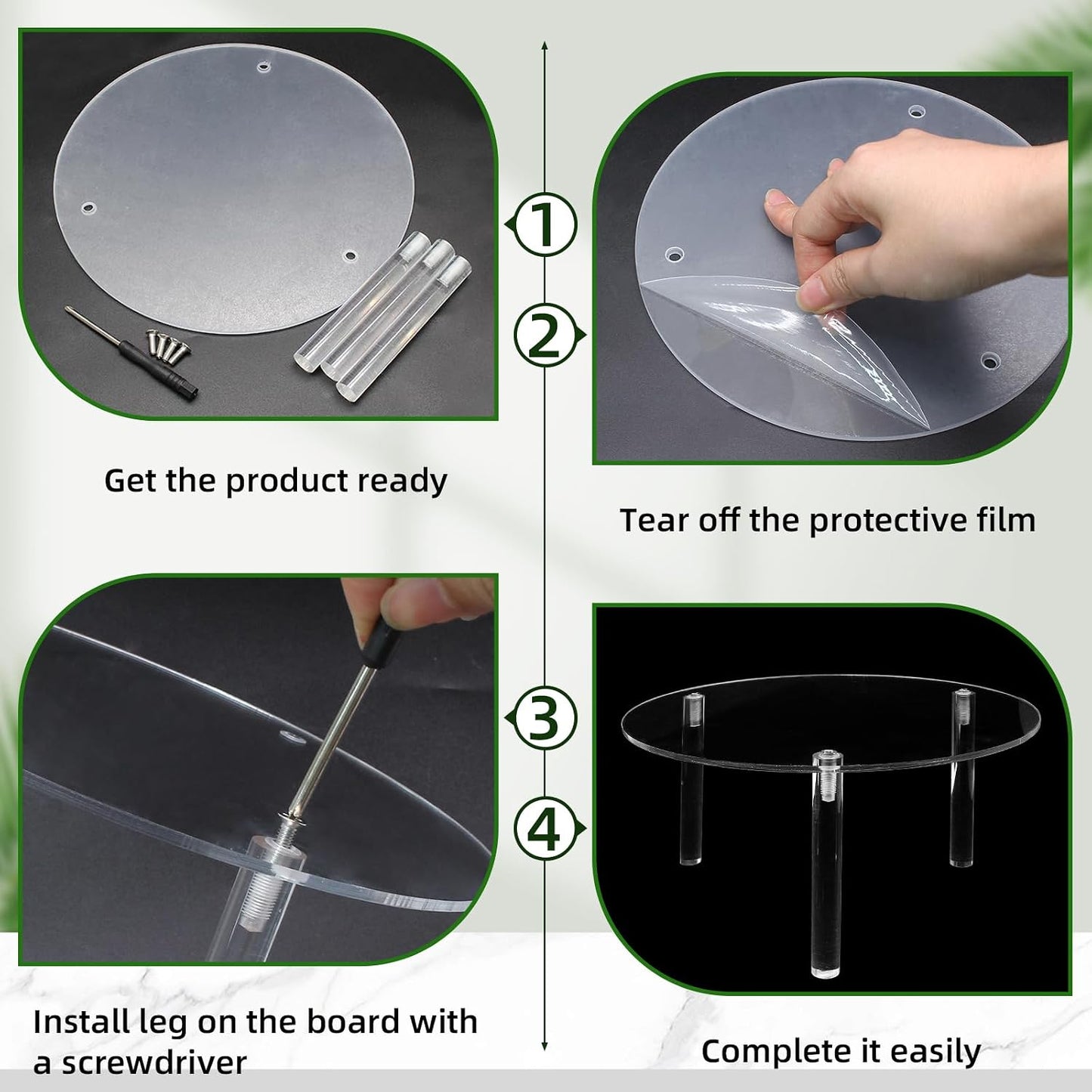 1 Piece Clear Drink Dispenser Stand, Fit Max 7.87 Inch Diameter of Glass Beverage Dispenser, Acrylic Plant Stand for Parties and Events (Height: 9.8cm/4"）