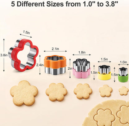 HOOMIL 12 Pcs Round Cookie Cutters, 1 to 4.5 Inch Graduated Set