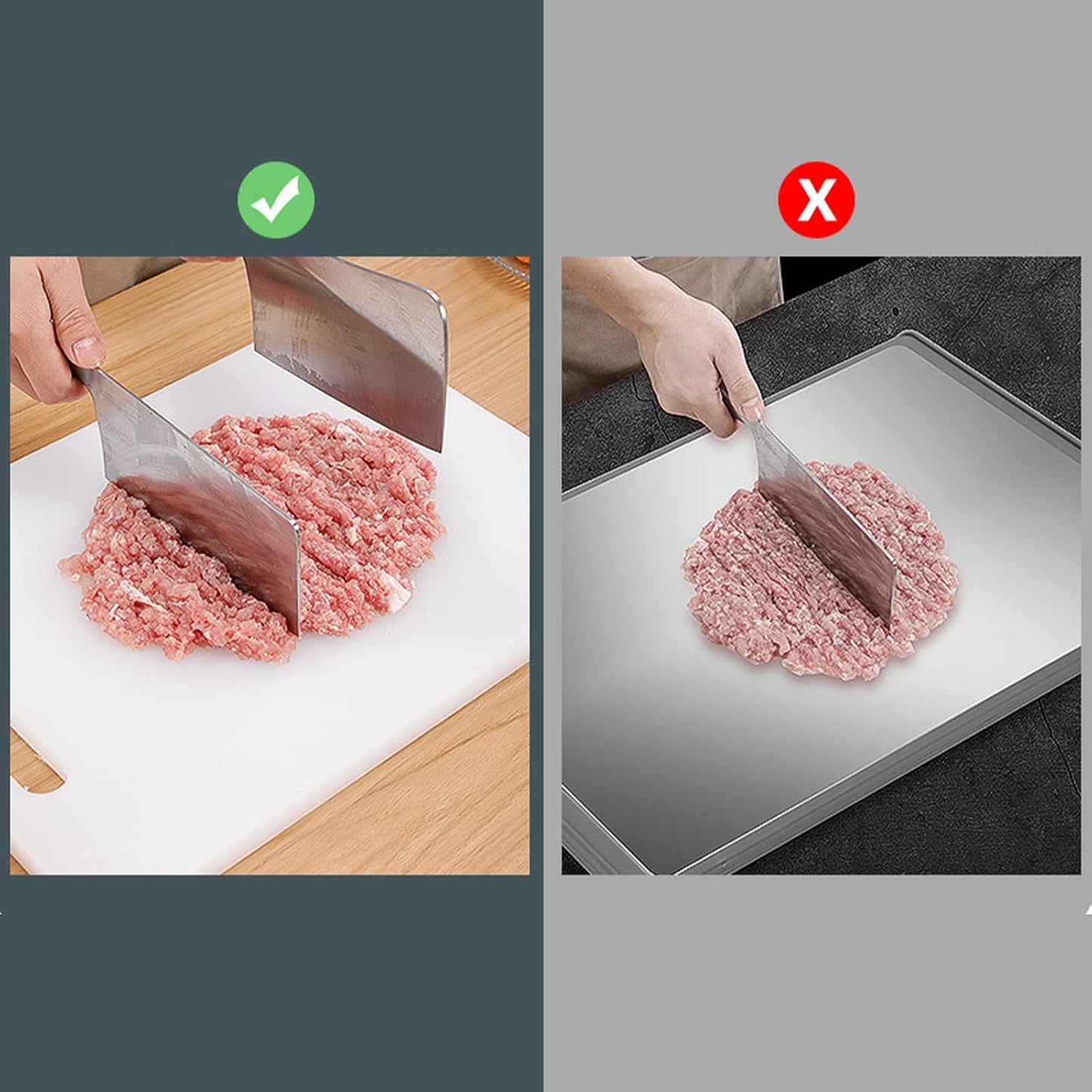 Cutting Board Mat, Non Slip Kitchen Tray, Food Grade Chopping Pad, 17.72 Inches Meat Cheese Pizza Fruit, Easy Clean Kitchenware, for Home Cooks, Apartment, Wedding, Cooking Prep