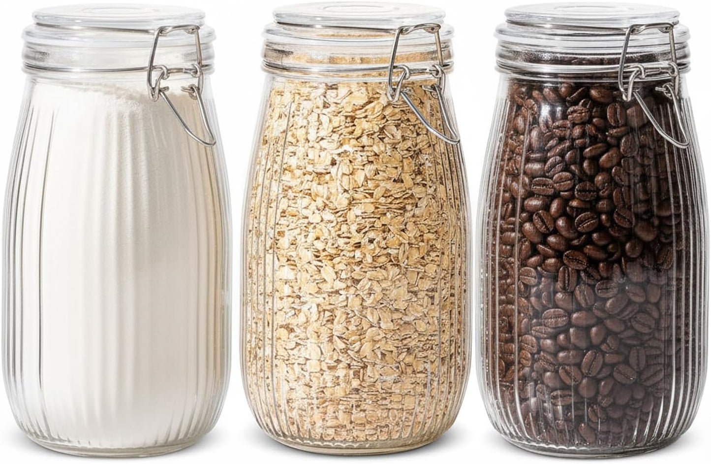 ComSaf 6-Pack 17oz Short Glass Jars for Drawers, Small Airtight Food Canisters for Spices, Nuts & Kids Snacks, Pint Sized Canning Jar Set for Jams, Pickles & Pantry Organization