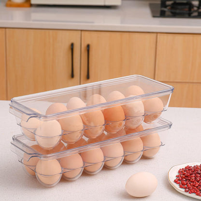 Sooyee 2 Pack Covered Egg Holders for Refrigerator,Clear 2X24 Deviled Egg Tray Storage Box Dispenser,Stackable Plastic Egg Cartons,Egg Holder Countertop(48 Eggs)